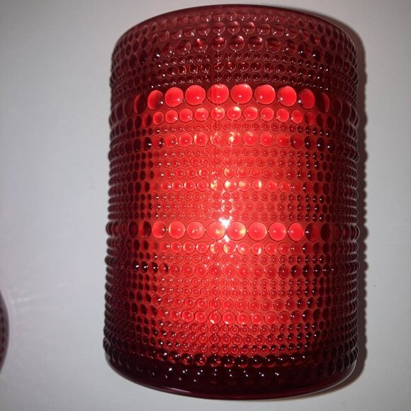 Rose Noir & Tonka Red Detailed Glass Candle Set Of 2 16oz Each Candle - Picture 3 of 5